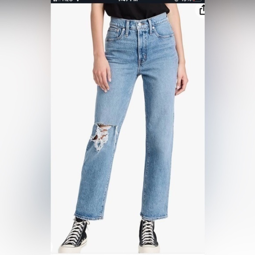 Madewell The Perfect Vintage Distressed Jean in Kingsbury Wash